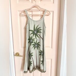 Tan palm tree dress